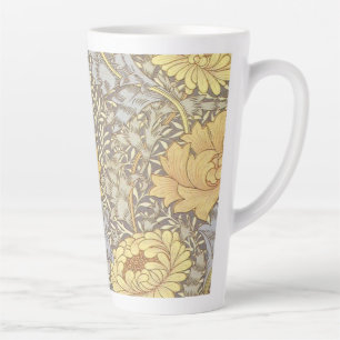 Caneca De Café Latte Crisântemo Flor de Mãe de William Morris