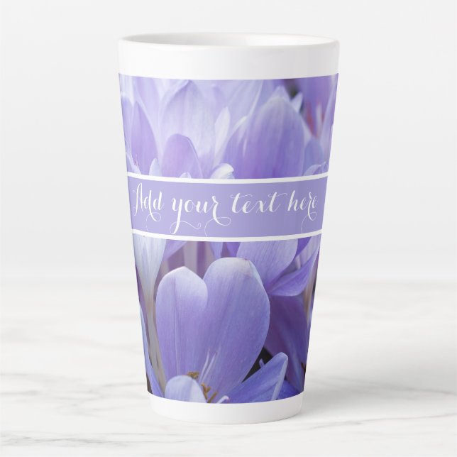 Caneca De Café Latte Crocus Personalizado (Frente)