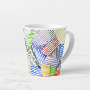 Caneca De Café Latte Crosshatch Quilt I