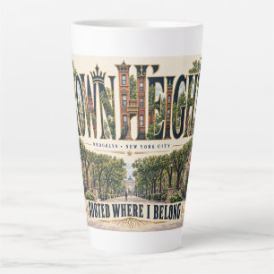 Caneca De Café Latte Crown Heights Brooklyn Nova York