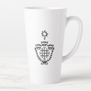 Caneca De Café Latte Cruz de Jerusalém selo de tatuagem de peregrinação