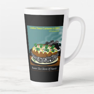 Caneca De Café Latte Cuidado com as Cebolinhas de Amido – Cartum Divert