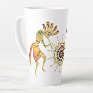 Caneca De Café Latte Cultura de americanos nativos - Sun Dancing Kokope