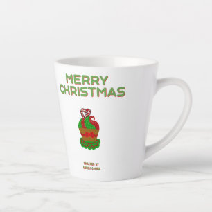 Caneca De Café Latte Cupcake de Natal - Lata Pequena
