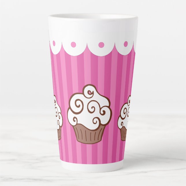 Caneca De Café Latte Cupcake Latte Mug (Frente)