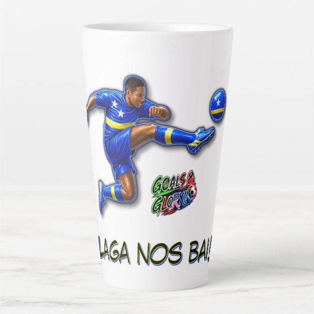 Caneca De Café Latte Curaçao Vamos Lá (Frente)