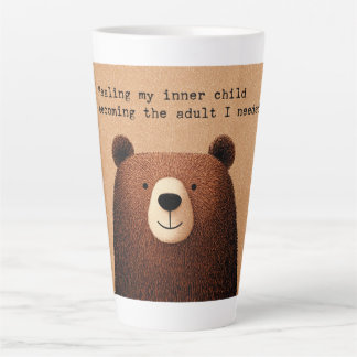 Caneca De Café Latte "Curando minha criança interior"