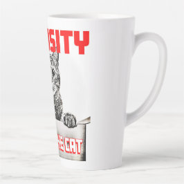 Caneca De Café Latte Curiosidade Curou o Gato