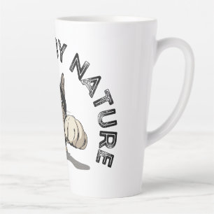 Caneca De Café Latte Curioso Por Natureza, Punindo Design De Gato
