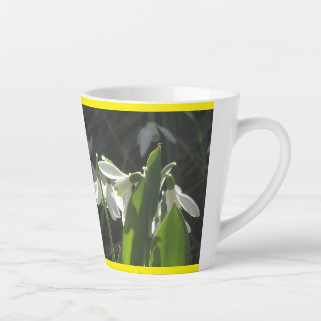 Caneca De Café Latte Cust. Borda Amarelo Latão (Direita)