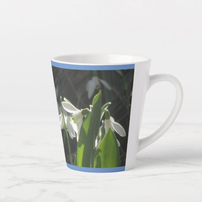 Caneca De Café Latte Cust. Borda de Lata Azul (Direita)
