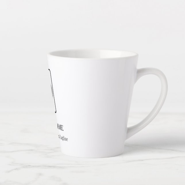 Caneca De Café Latte Custom Logo Website Business Promo Latte mug (Direita)