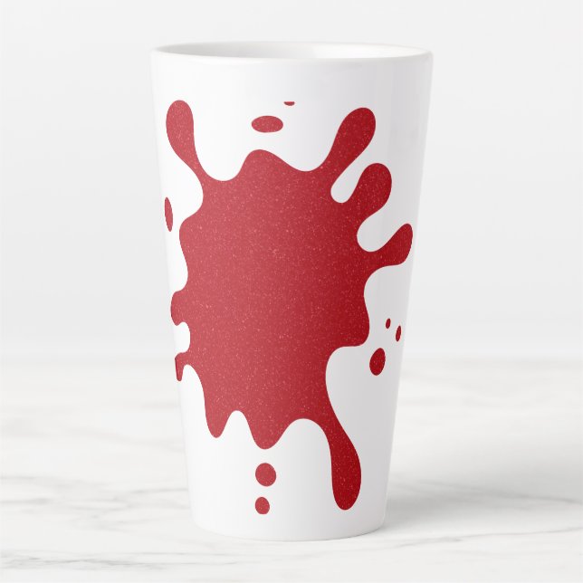 Caneca De Café Latte Custom Splash Tomato Red Latte Mug (Frente)
