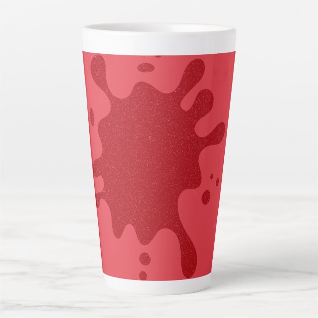 Caneca De Café Latte Custom Tomato Red Drip Latte Mug (Frente)