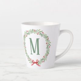 Caneca De Café Latte Customizable Holiday Letter and Gift Stickers 