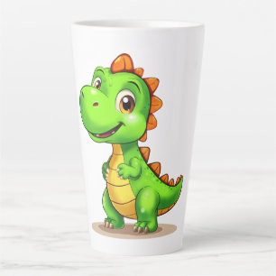 Caneca De Café Latte Cute 3D Digital Paint Baby Dinosaur Latte Mug