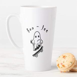 Caneca De Café Latte Cute Boo Fantasma Patinação Funny Halloween Art As