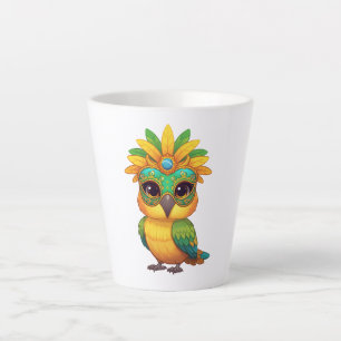 Caneca De Café Latte Cute Carnival Owl Women's T-Shirt Brazil Tropical