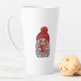 Caneca De Café Latte Cute Hedgehog
