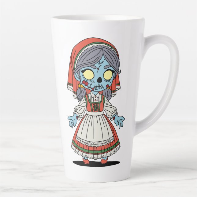 Caneca De Café Latte Cute Italian Zombie  (Direita)