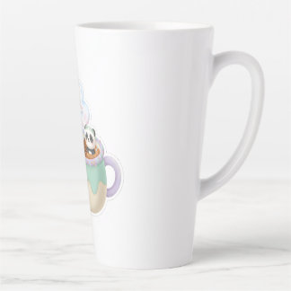 Caneca De Café Latte Cute Kawaii Panda in Tea Mug Illustration