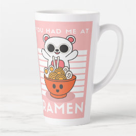 Caneca De Café Latte Cute Kawaii Ramen