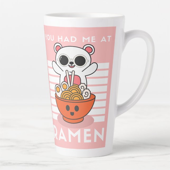 Caneca De Café Latte Cute Kawaii Ramen (Direita)