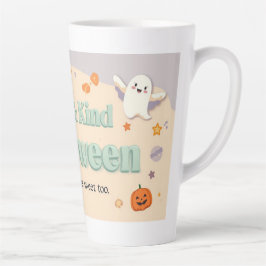 Caneca De Café Latte 🧡 ✨ “Cute & Kind Halloween” Collection 🎃🌿