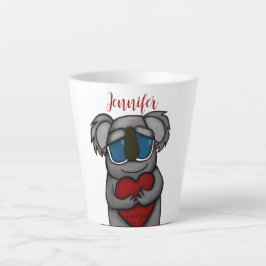 Caneca De Café Latte Cute Koala Bear
