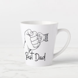 Caneca De Café Latte Cute Modern Best Dad 