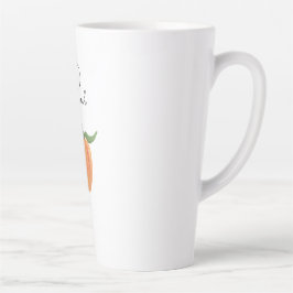 Caneca De Café Latte Cute Painted Peach Fruit Illustration 