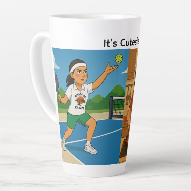 Caneca De Café Latte Cutesie (Ângulo esquerdo)