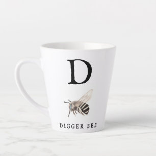 Caneca De Café Latte "D" Digger Bee