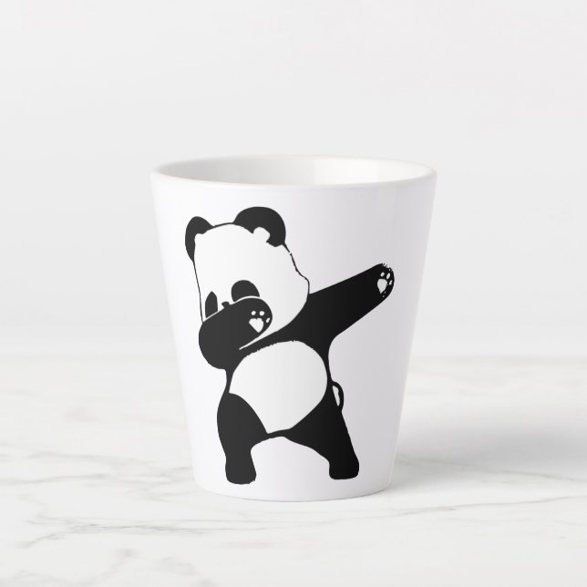 Caneca De Café Latte Dabbing Panda (Frente)