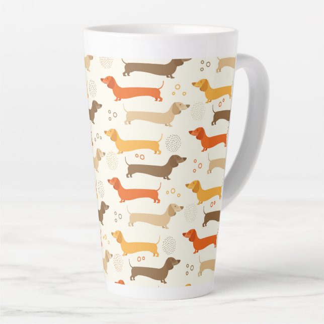Caneca De Café Latte Dachshances Latte Mug (Ângulo direito)