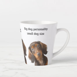 Caneca De Café Latte Dachshund Art Engraçado Cita Salsicha Cachorro Gif