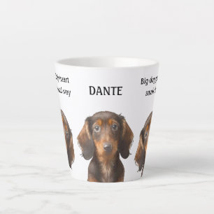 Caneca De Café Latte Dachshund Art Engraçado Cita Salsicha Cachorro Gif