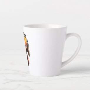 Caneca De Café Latte Dachshund com óculos de sol