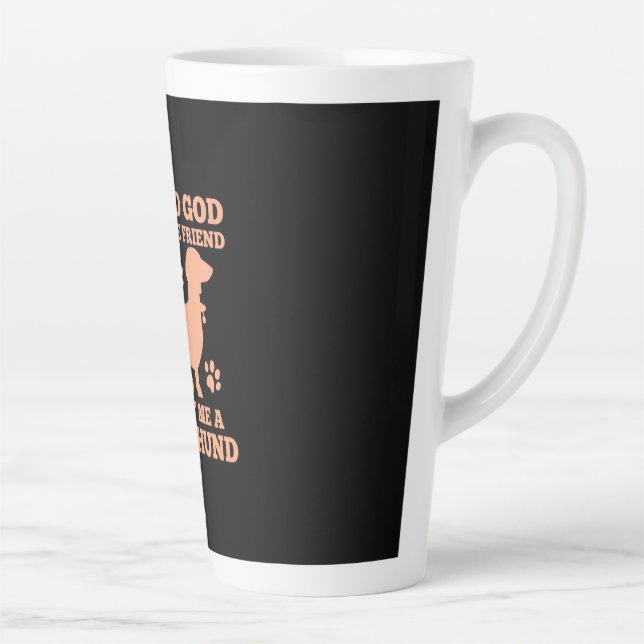 Caneca De Café Latte Dachshund É Meu Verdadeiro Amigo (Direita)
