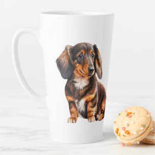 Caneca De Café Latte Dachshund Puppy Dog Doxy Weiner Dog Puppy