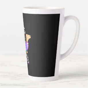 Caneca De Café Latte Dachshund Short E Sassy