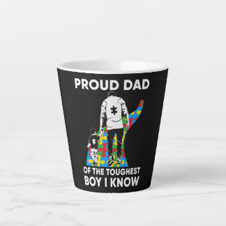 Caneca De Café Latte Dad Puzzle Autism Awareness Gift for Birthday