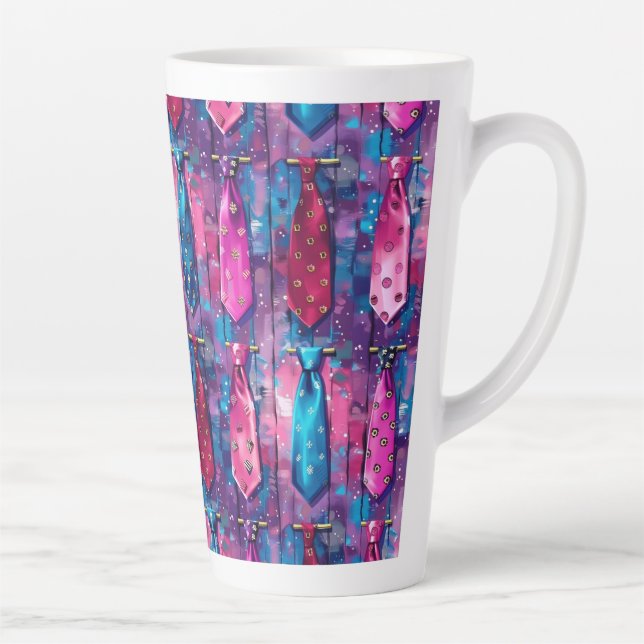 Caneca De Café Latte Daddy's Tie Collection Large Ceramic Latte Mug (Direita)