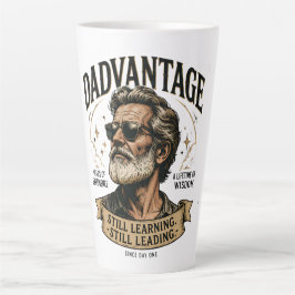 Caneca De Café Latte DADVANTAGE Ainda Aprendendo Ainda Liderando Pai Re