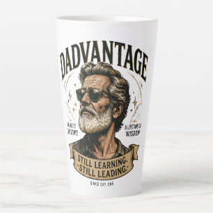 Caneca De Café Latte DADVANTAGE Ainda Aprendendo Ainda Liderando Pai Re