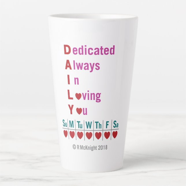 Caneca De Café Latte Daily Acronym Lattee (Frente)