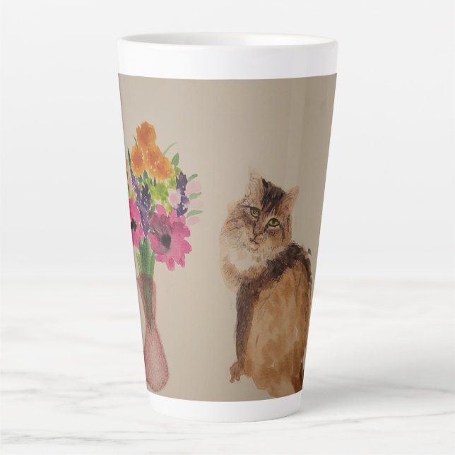 Caneca De Café Latte Daily Empress Allie the cat Latte Mug (Frente)