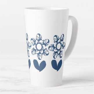 Caneca De Café Latte Daisy Azul Deco