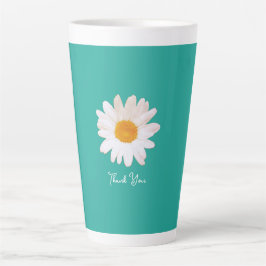 Caneca De Café Latte Daisy Flower Dream– Summer Botanical Cozy