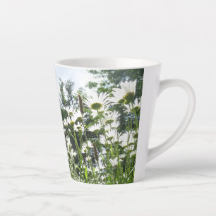 Caneca De Café Latte Daisy Flowers Latte Mug
